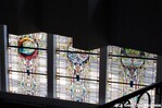 Na-oorlogs glas in lood met de scheppingsdagen, gezien vanaf de galerij
<br/>
Gert-Jan Lobbes, maart 2017